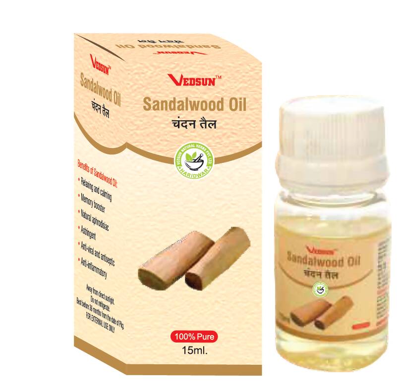 Vedsun Naturals Sandalwood Aroma Oil Pure & Organic for Skin and Fragrance - Vedsun