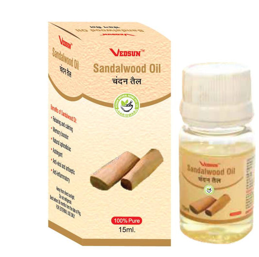 Vedsun Naturals Sandalwood Aroma Oil Pure & Organic for Skin and Fragrance - Vedsun