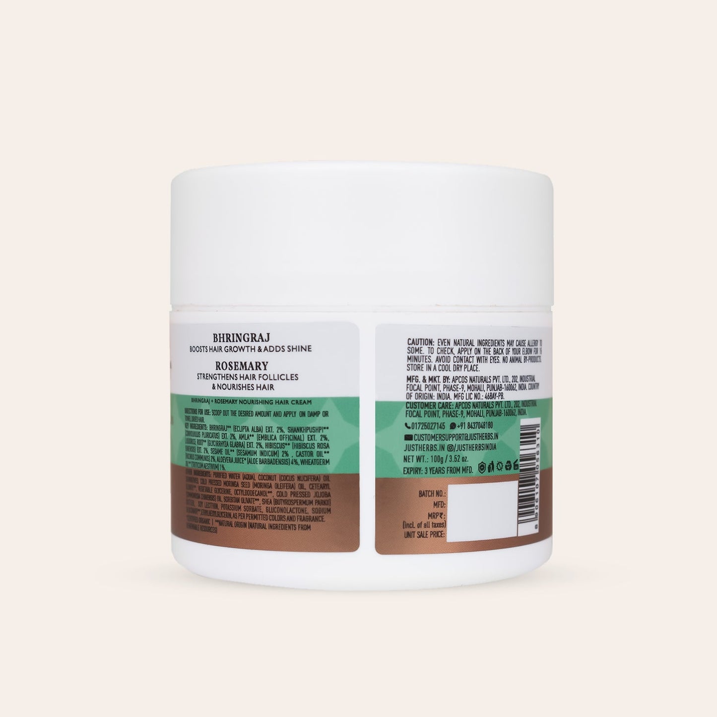 Nourishing Hair Cream with Bhringraj & Rosemary