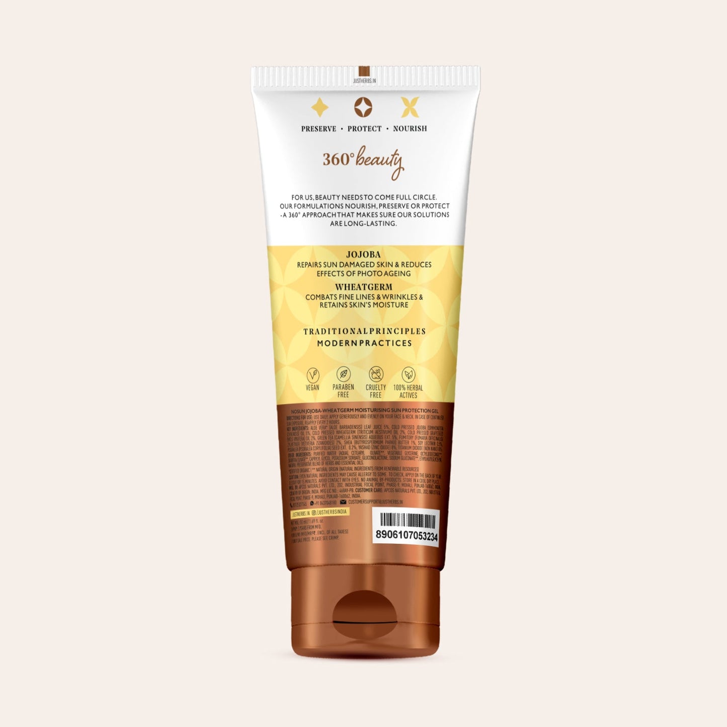 Moisturising Sunscreen Gel with SPF 35+ PA++++ with Jojoba and Wheatgerm (Copy)