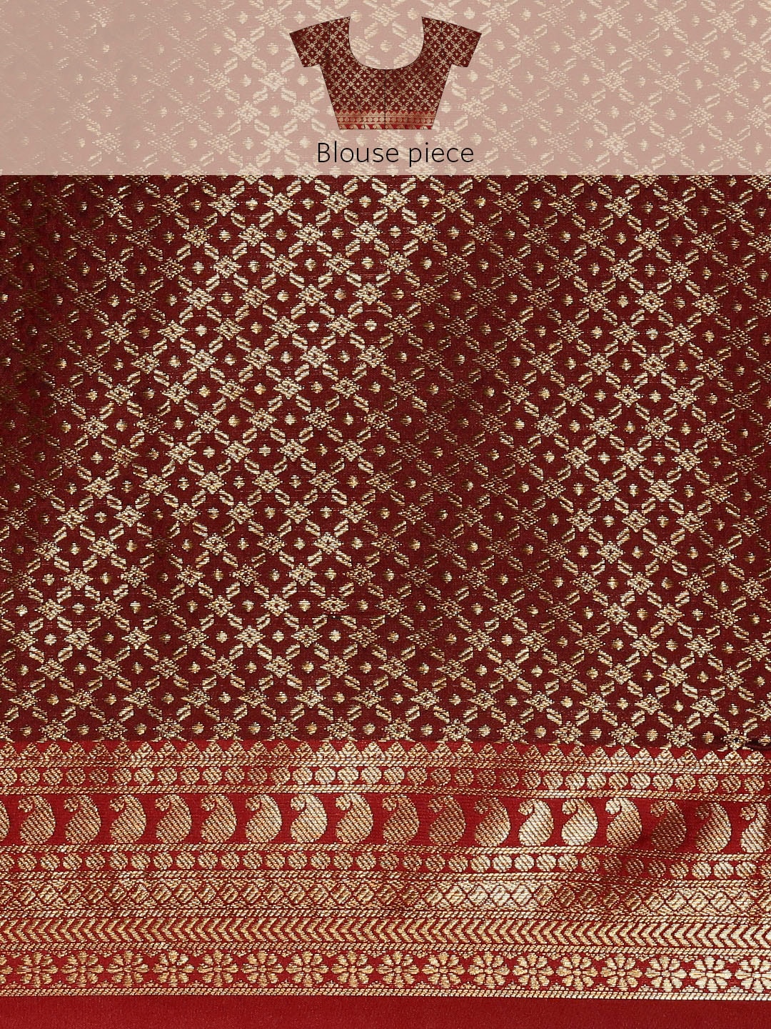 Mitera Green & Gold-Toned Woven Design Zari Silk Cotton Banarasi Saree | Swadesiicart