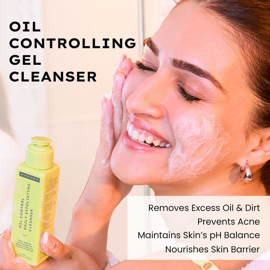 Hyphen By Kriti Sanon Oil Control Daily Cleanser, 2% AHA + BHA Salicylic Acid Face Wash, Deep Cleanses & Removes Dirt, For Men & Women - Swadesiicart