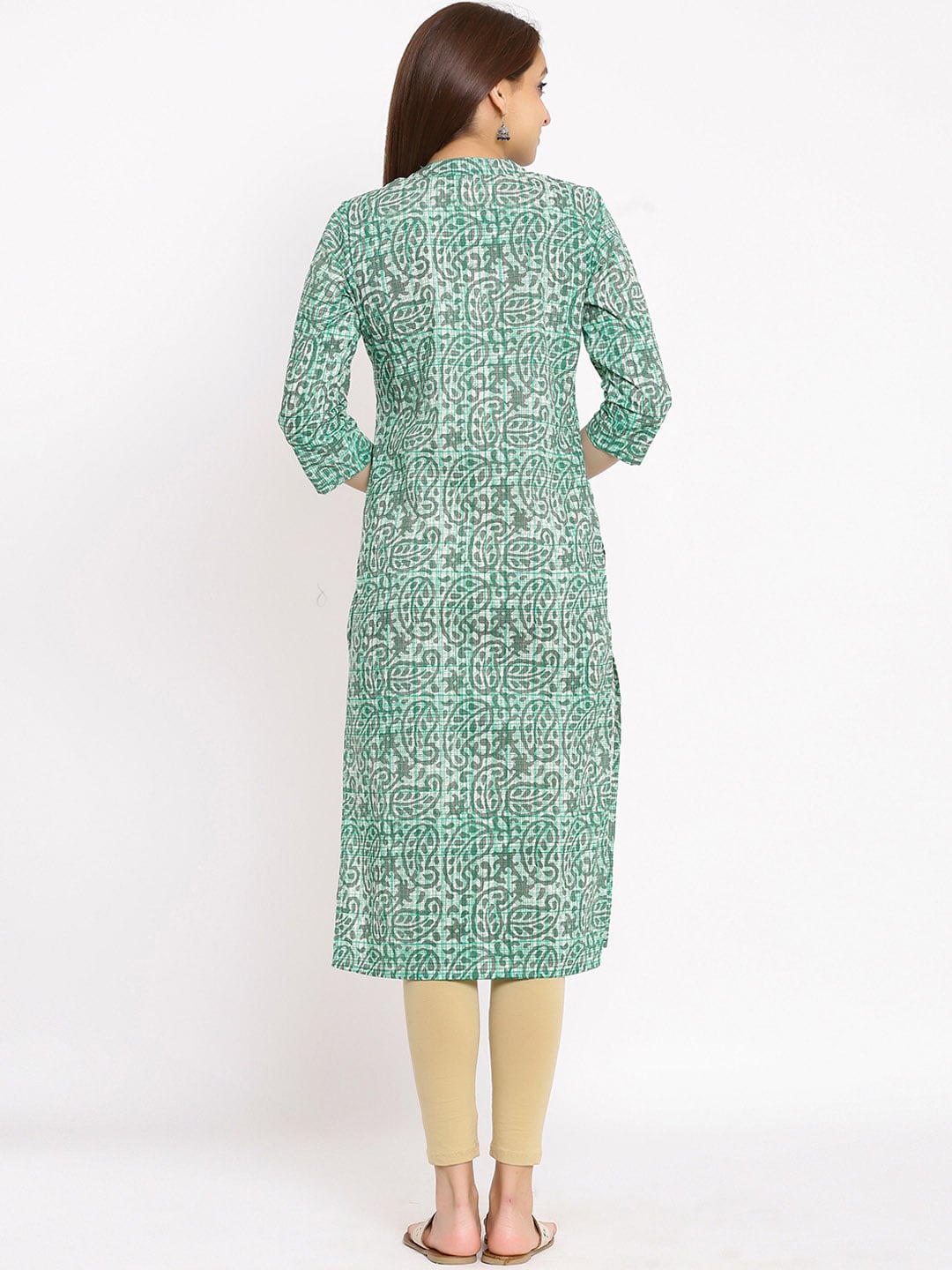 HERE&NOW Paisley Printed Straight Kurta - Swadesiicart