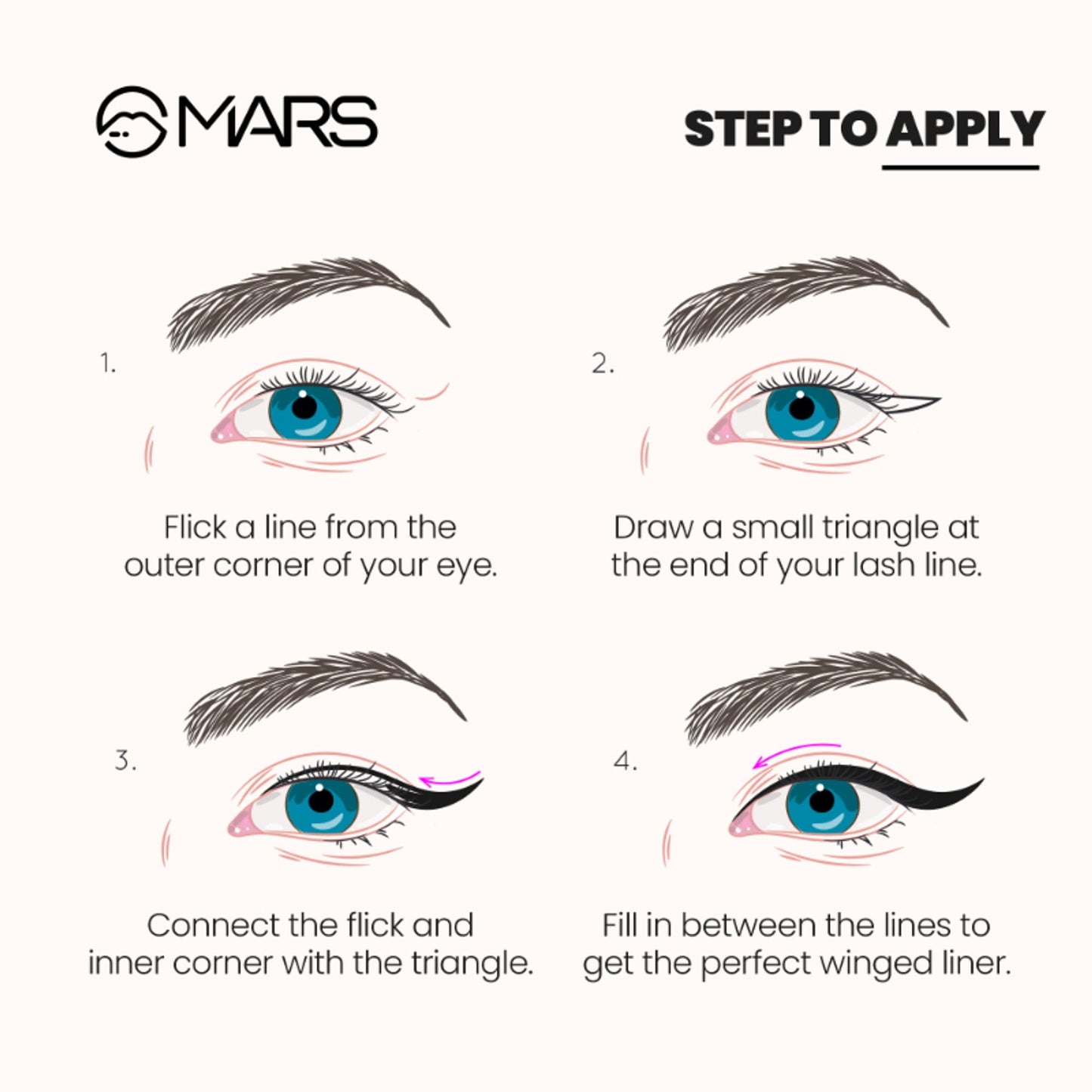 MARS Cosmetics Free Flow Liquid Eyeliner - Swadesiicart