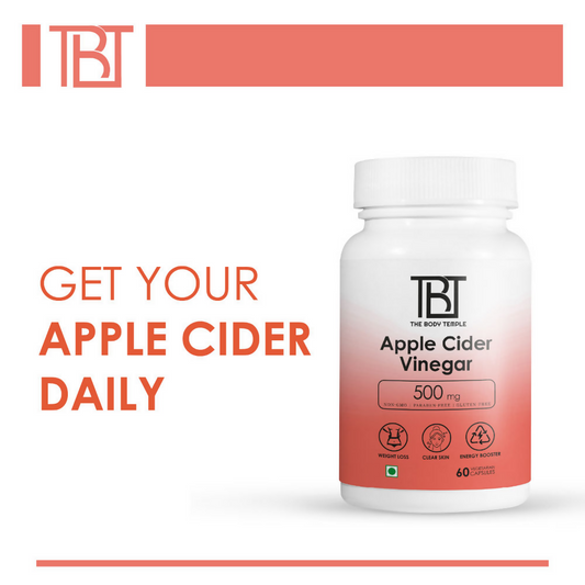 The Body Temple Apple Cider Vinegar 500mg Capsules | Swadesiicart