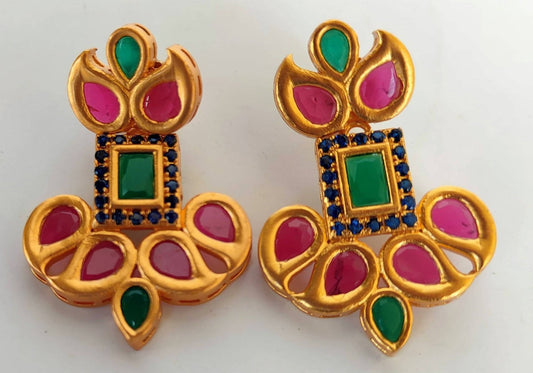 Multicolor Designer Earrings - Mokshi Collections