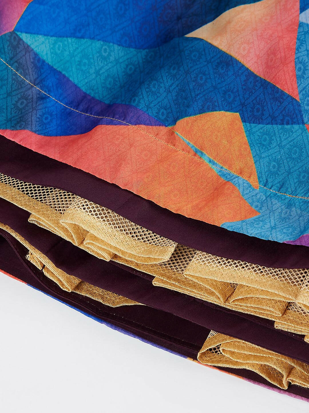House of Panchhi Multi colour Organza Abstrack design digital print Semi-Stitched Lehenga choli & Dupatta | Swadesiicart
