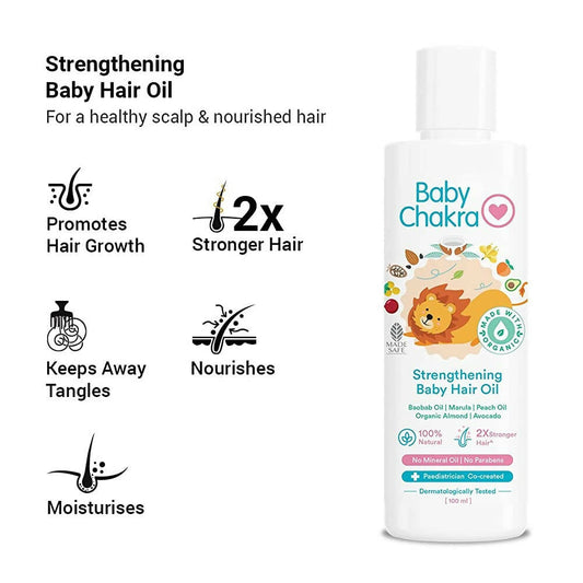 BabyChakra Strengthening Baby Hair Oil - Swadesiicart