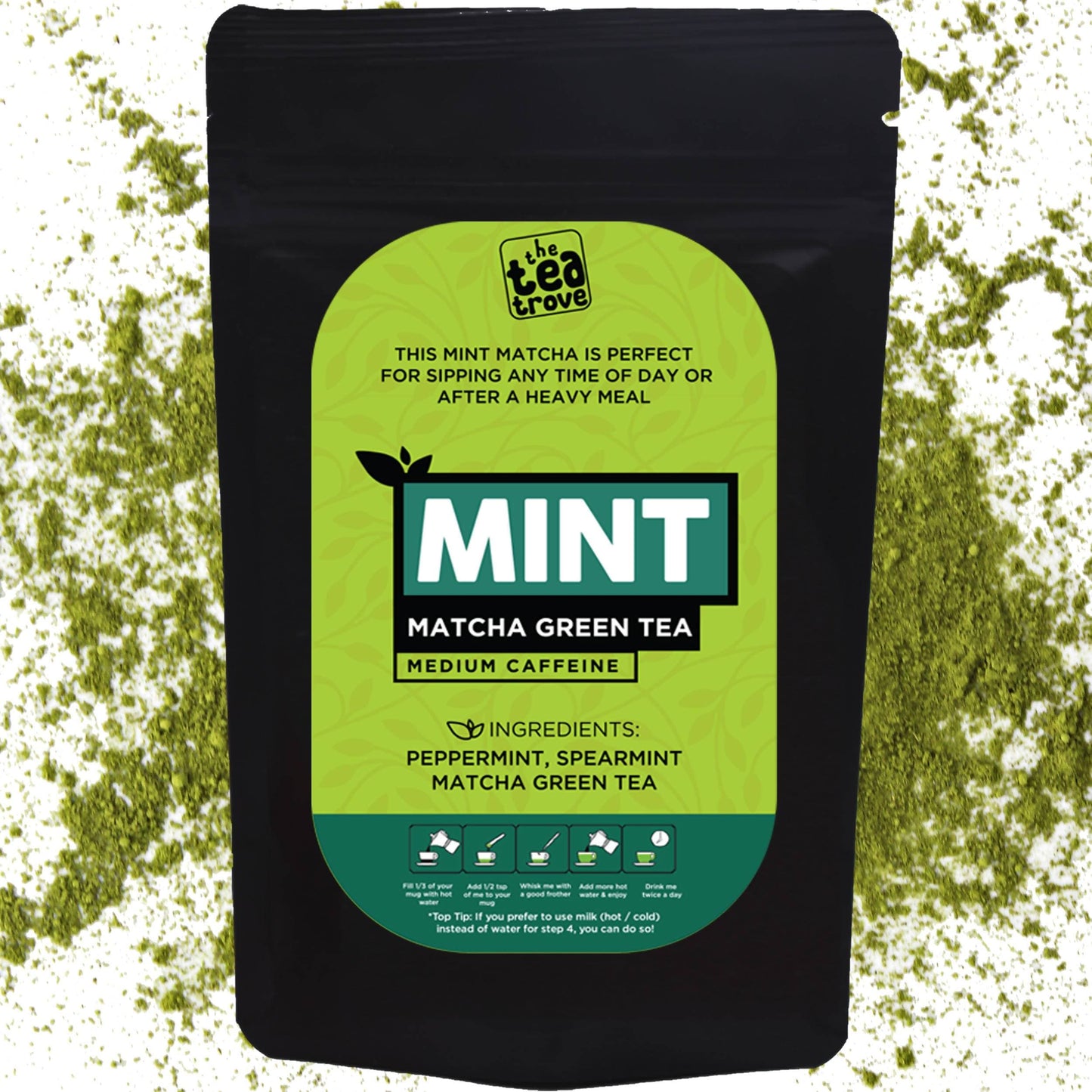 The Tea Trove - Mint Matcha Green Tea | Swadesiicart