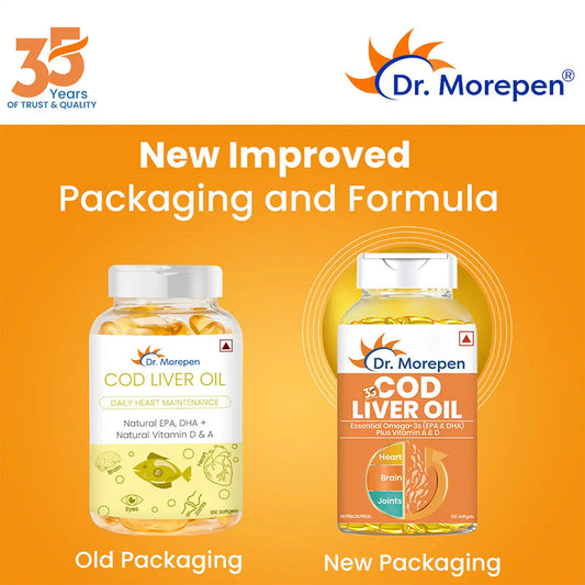 Dr. Morepen Cod Liver Oil Softgels - Swadesiicart