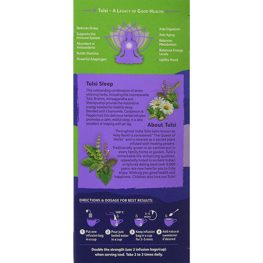 Organic India Tulsi Sleep Tea (25 Tea Bags) Information