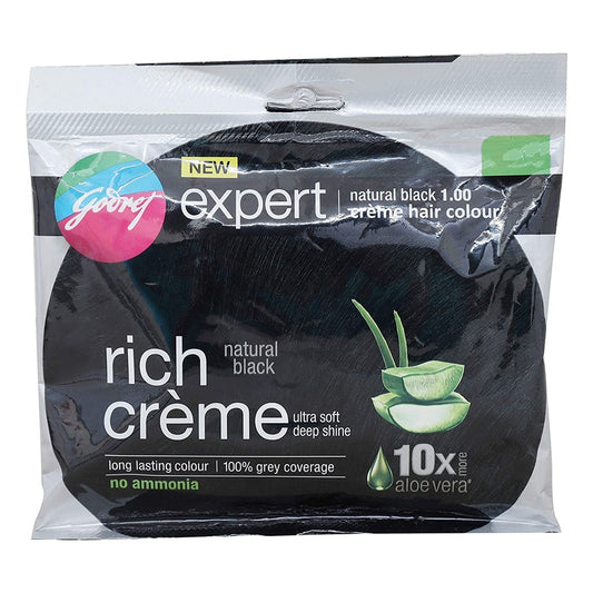 Godrej Expert Rich Creme Hair Natural Black Colour - Distacart