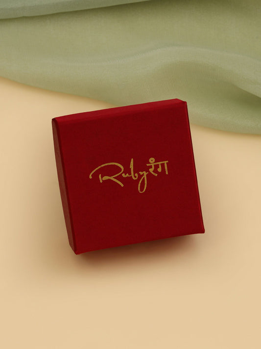 Ruby Raang 22k Gold Polished Diamond And Stone Jhumka Earrings | Swadesiicart