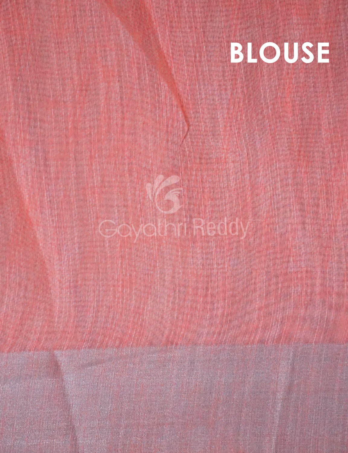 Pastel Peach Colour Floral Design Semi Chanderi Saree By Gayathri Reddy Designer Studio | Swadesiicart
