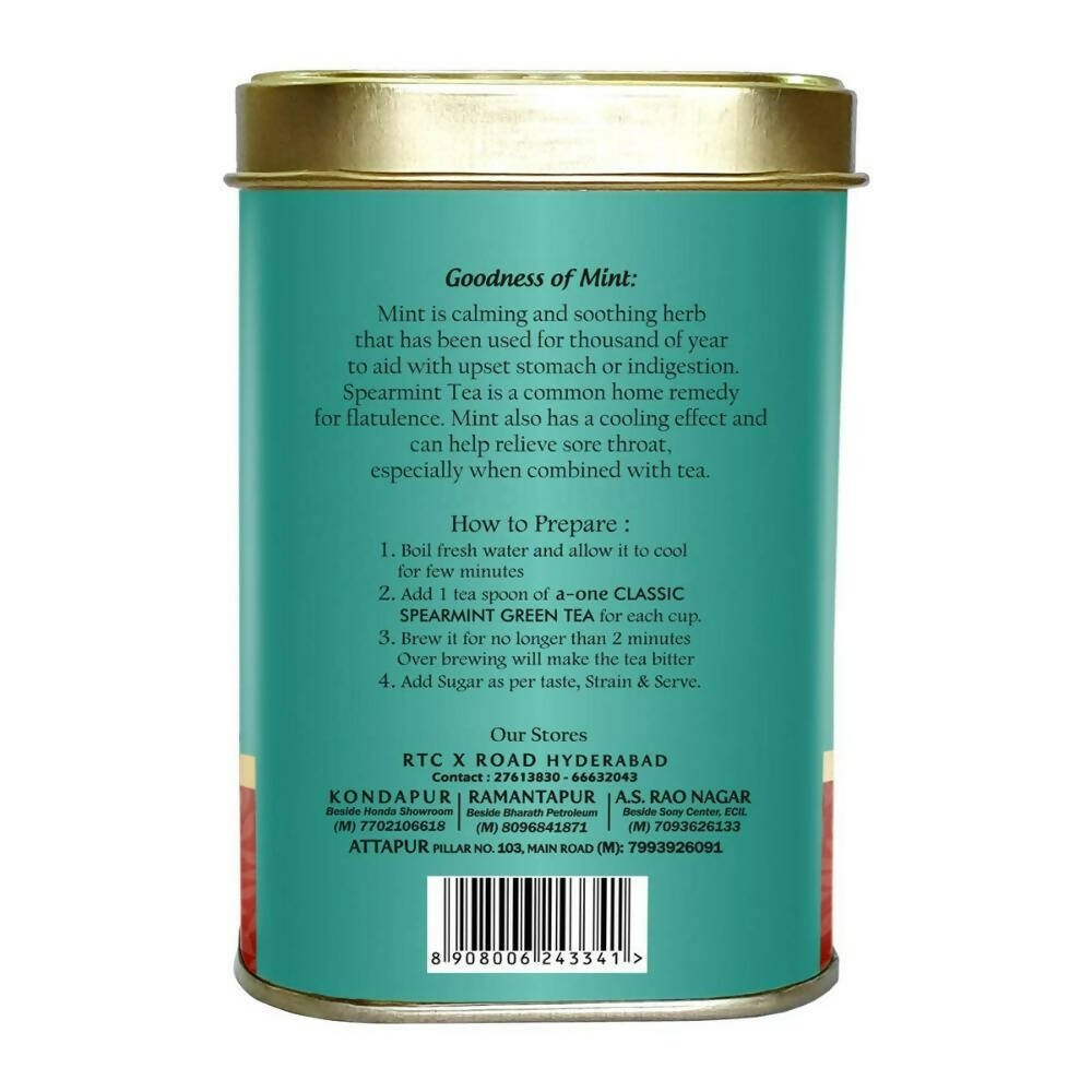 A-One Classic Premium Spearmint Green Tea - Swadesiicart