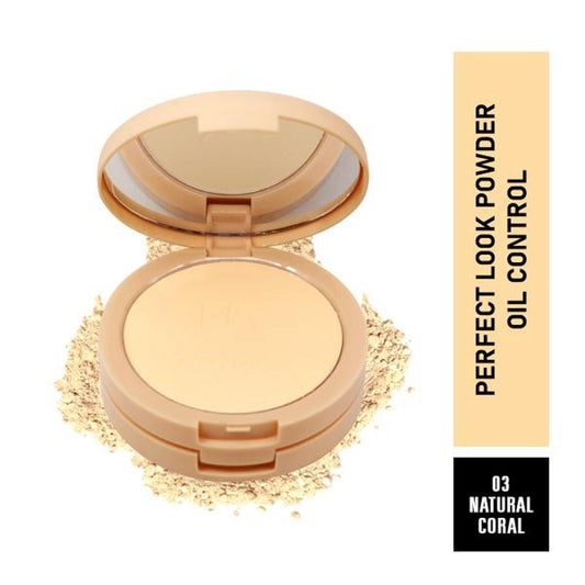 Matt Look Perfect Look 2 In 1 Formula Oil Control Powder - Natural - Swadesiicart