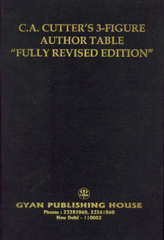 C.A. Cutter's 3-Figure Author Table "Fully Revised Edition" - Gyan Books - Swadesiicart