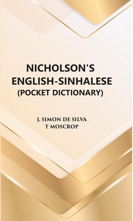 Nicholson's English- Sinhalese (Pocket Dictionary) - Gyan Books