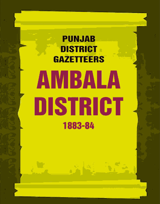 Punjab District Gazetteers: Ambala District 1883-84 1st - Gyan Books
