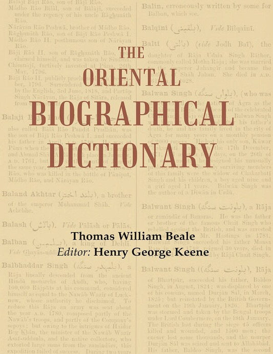 The Oriental Biographical Dictionary - Gyan Books