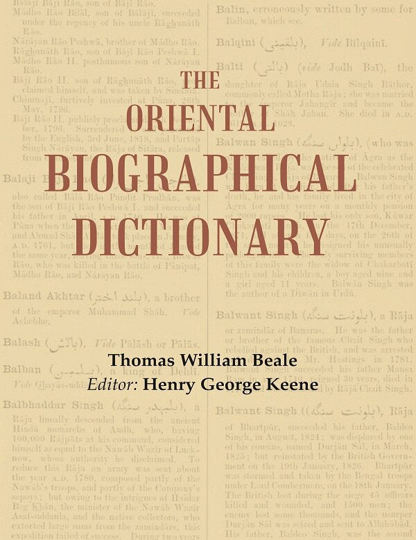 The Oriental Biographical Dictionary - Gyan Books