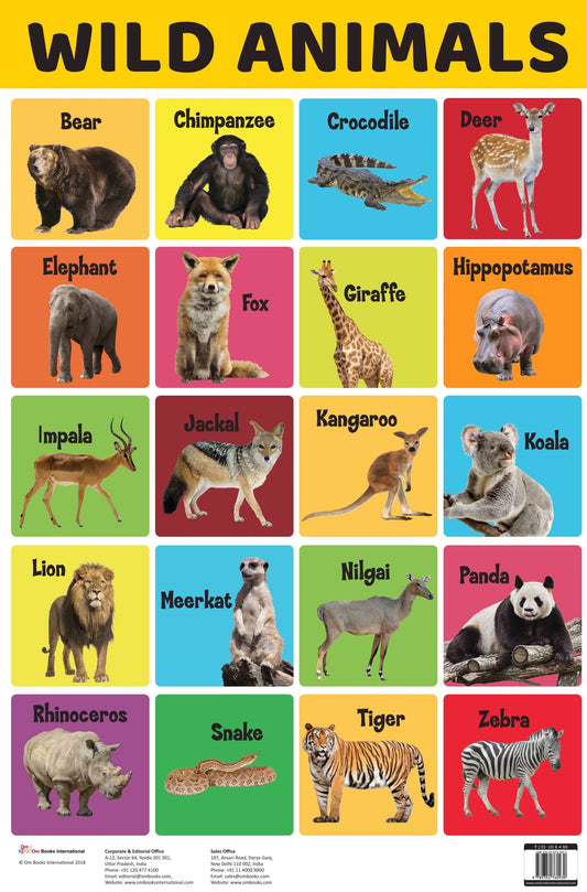 Wild Animals : Charts - Om Books - Swadesiicart
