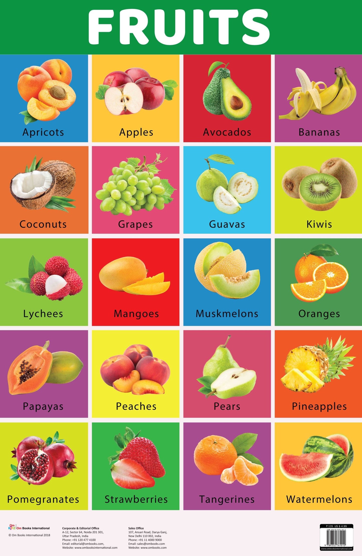 Fruits : Charts - Om Books - Swadesiicart