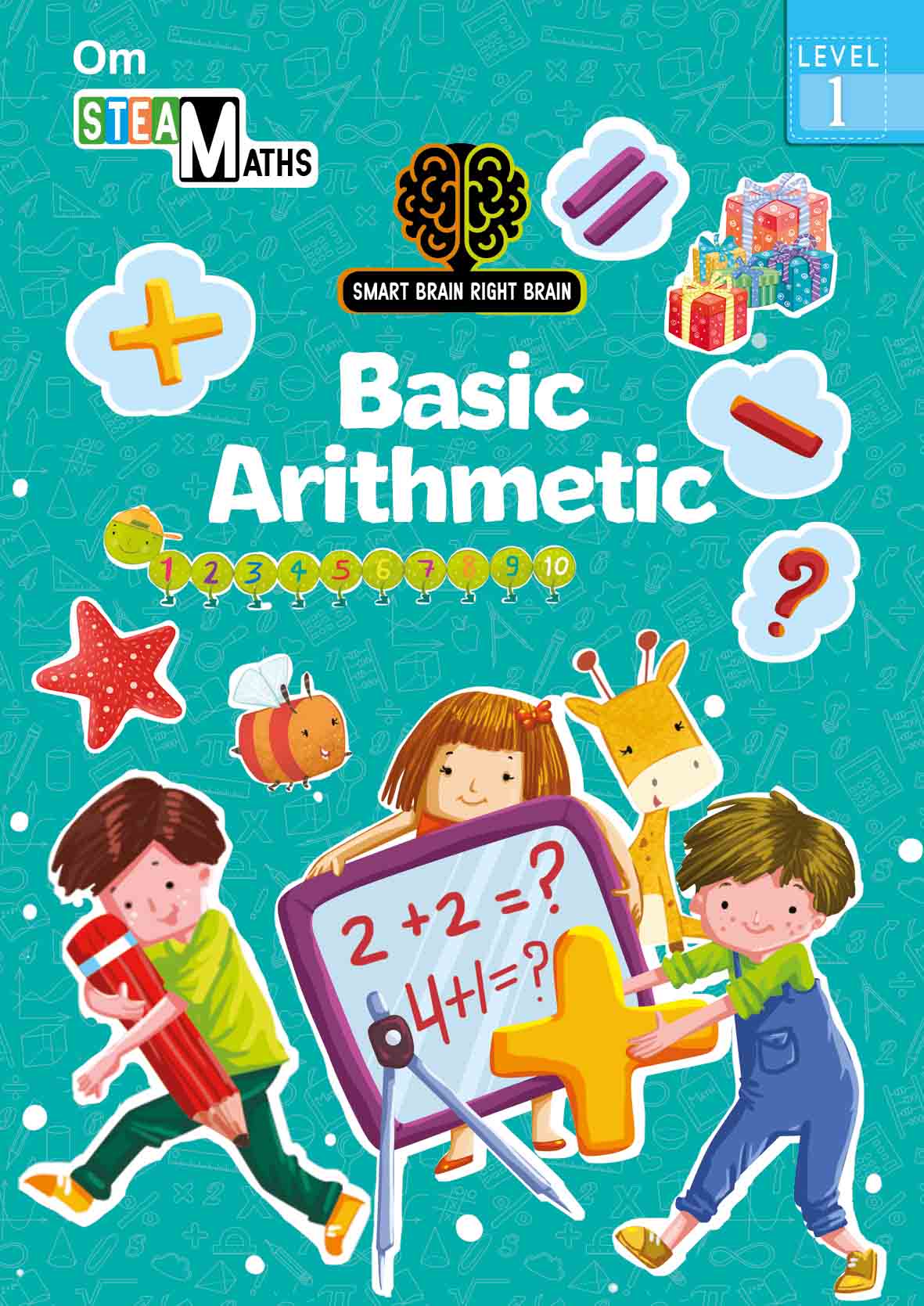 Smart Brain Right Brain Maths Level 1 : Basics Arithmetic - Om Books - Swadesiicart