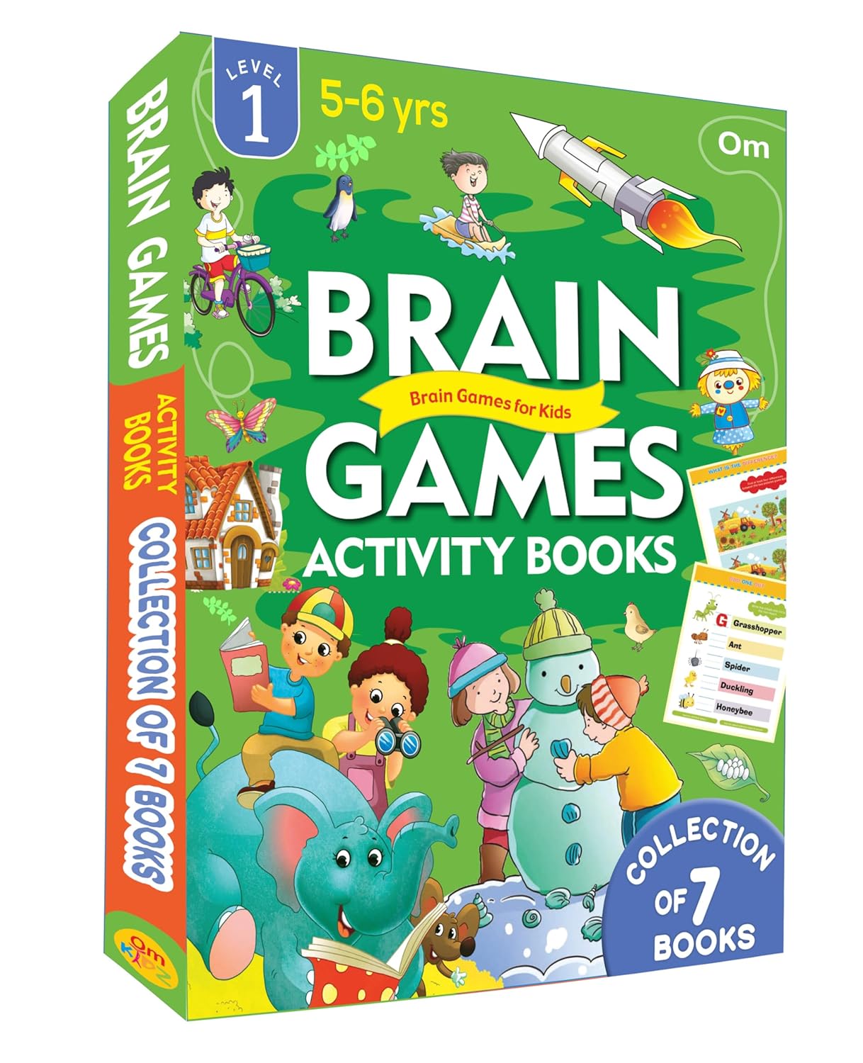 Activity Book : Brain Games Activity Book Level 1 (Set of 7 Books) - Om Books