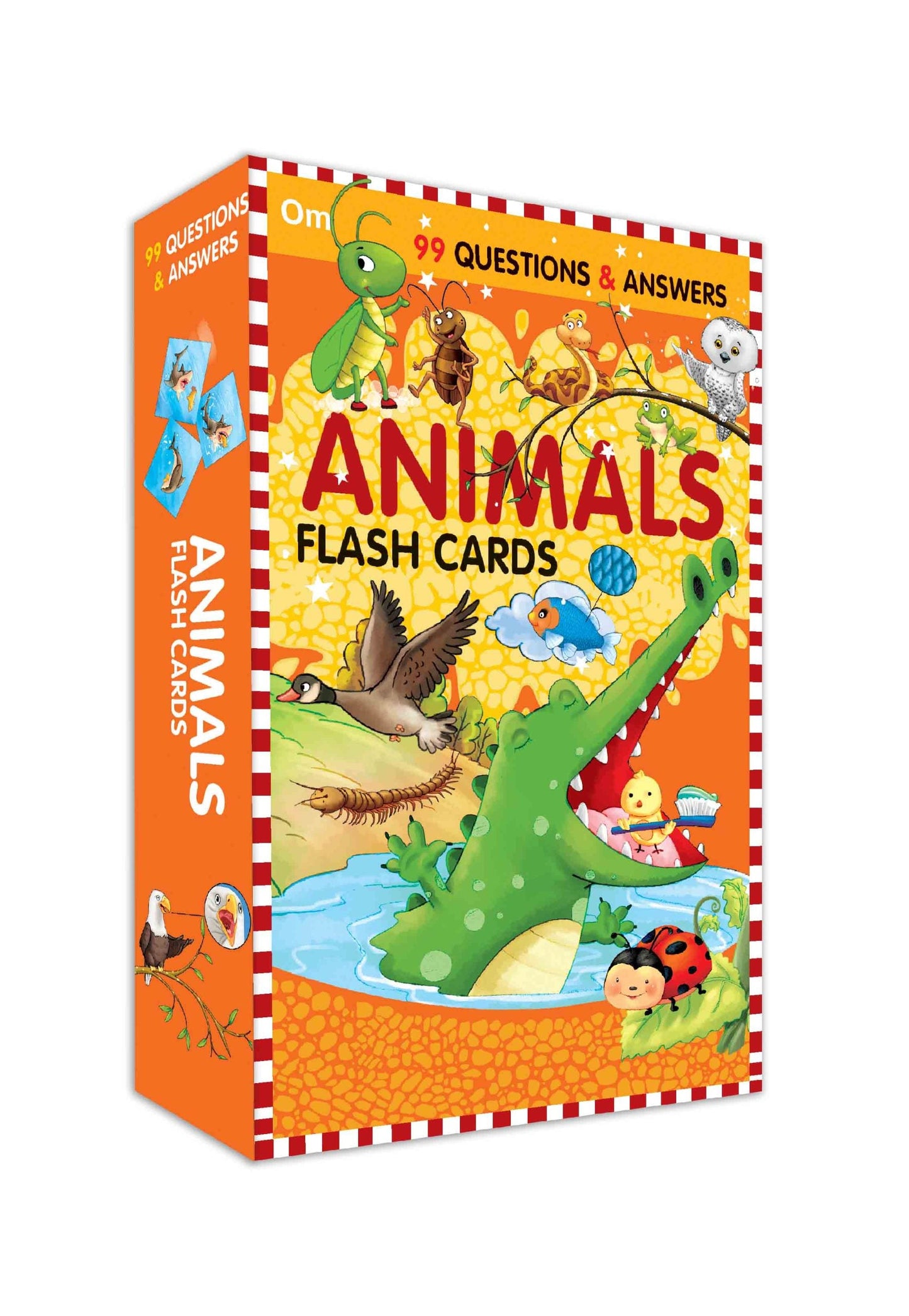 99 Question & Answers Animals Flash Cards - Om Books