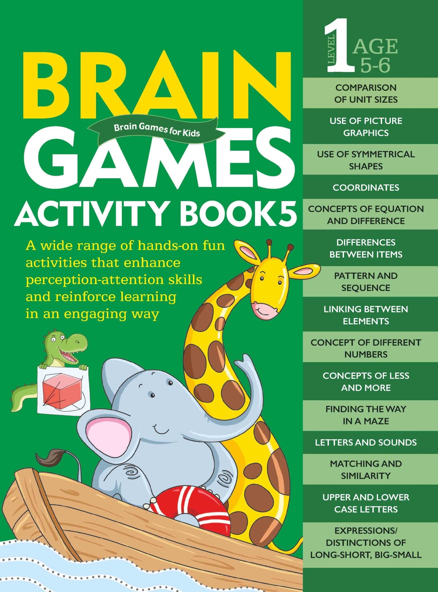 Brain Games for Kids : Brain Games Activity Book Level 1 : Book-5 - Om Books - Swadesiicart