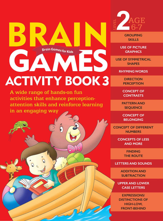 Brain Games for Kids : Brain Games Activity Book Level 2 : Book-3 - Om Books - Swadesiicart