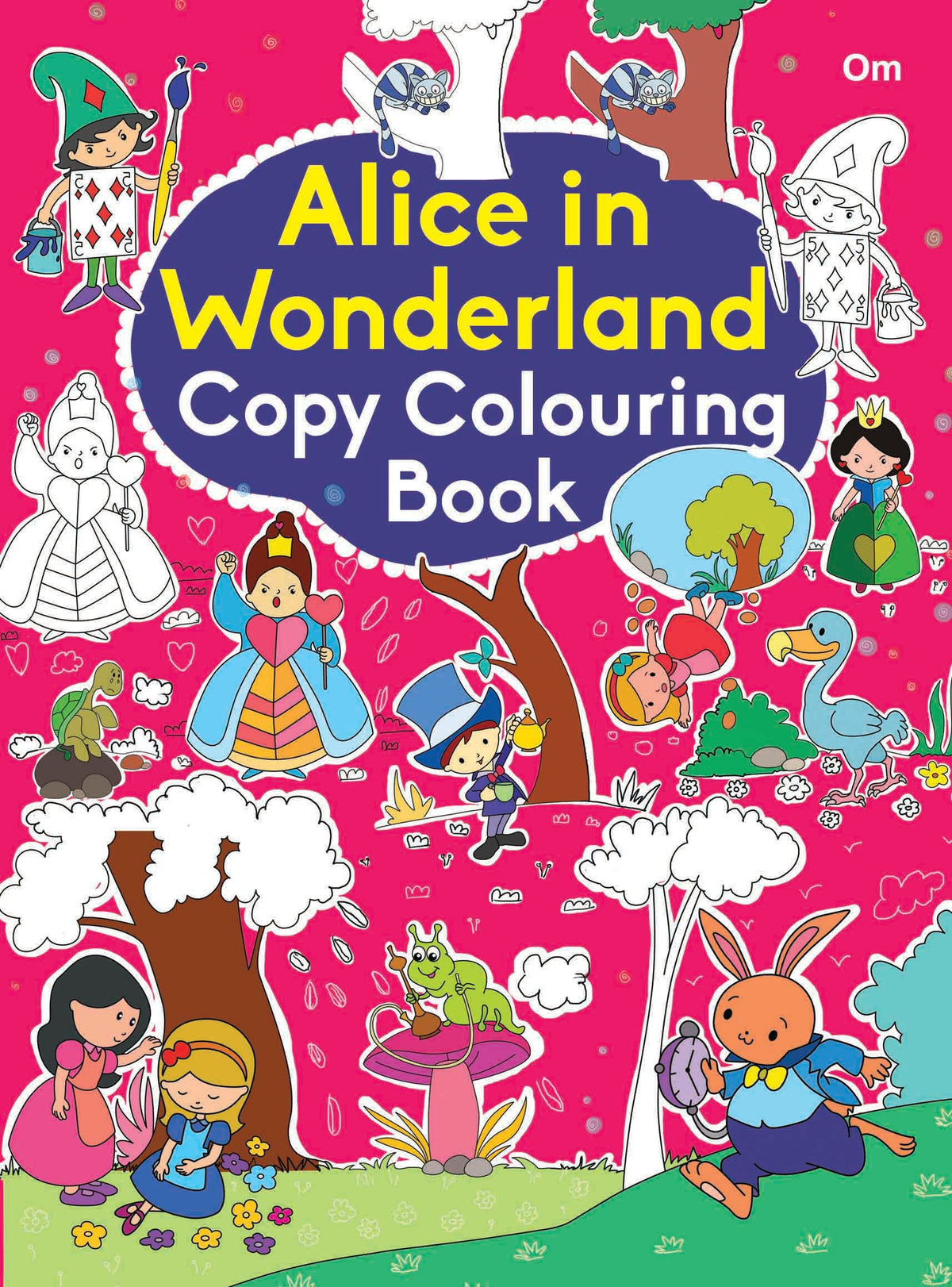 Alice in Wonderland Copy Colouring Book - Om Books