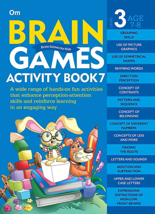 Brain Games Activity Books- 7 Level - 3 - Om Books - Swadesiicart
