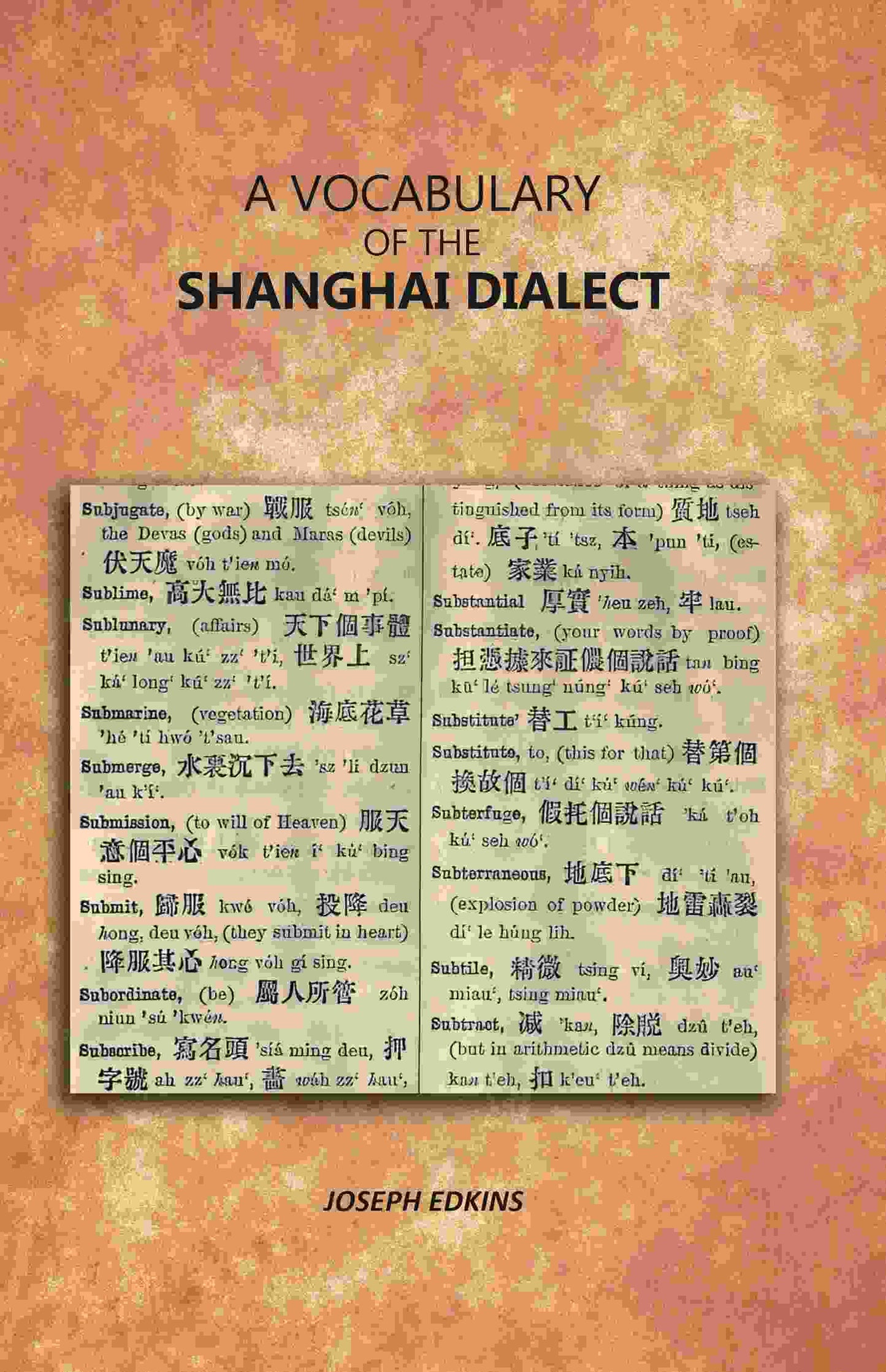 A Vocabulary of the Shanghai Dialect - Gyan Books