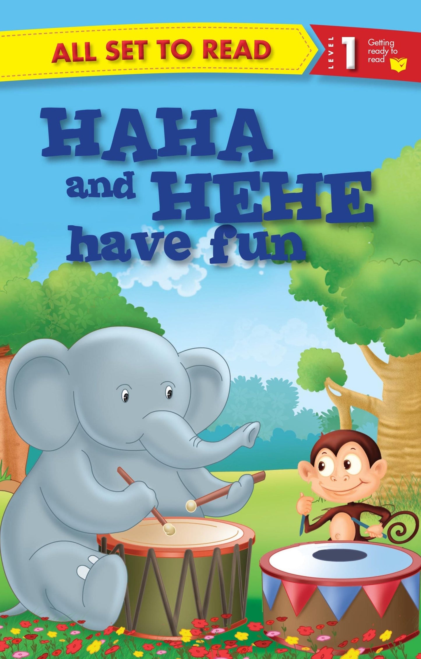 All set to Read Readers Level 1 Haha and Hehe have Fun - Om Books - Swadesiicart