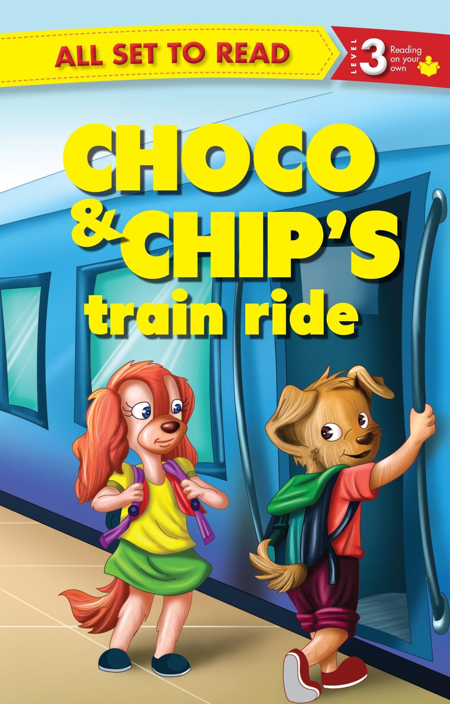 All set to Read Readers Level 3 Choco and Chips Train Ride - Om Books