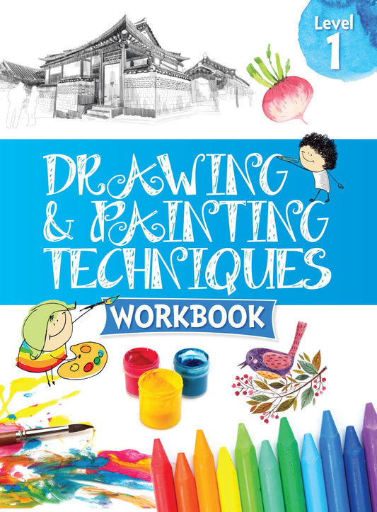 Drawing & Painting Techniques Workbook Grade 1 - Om Books - Swadesiicart