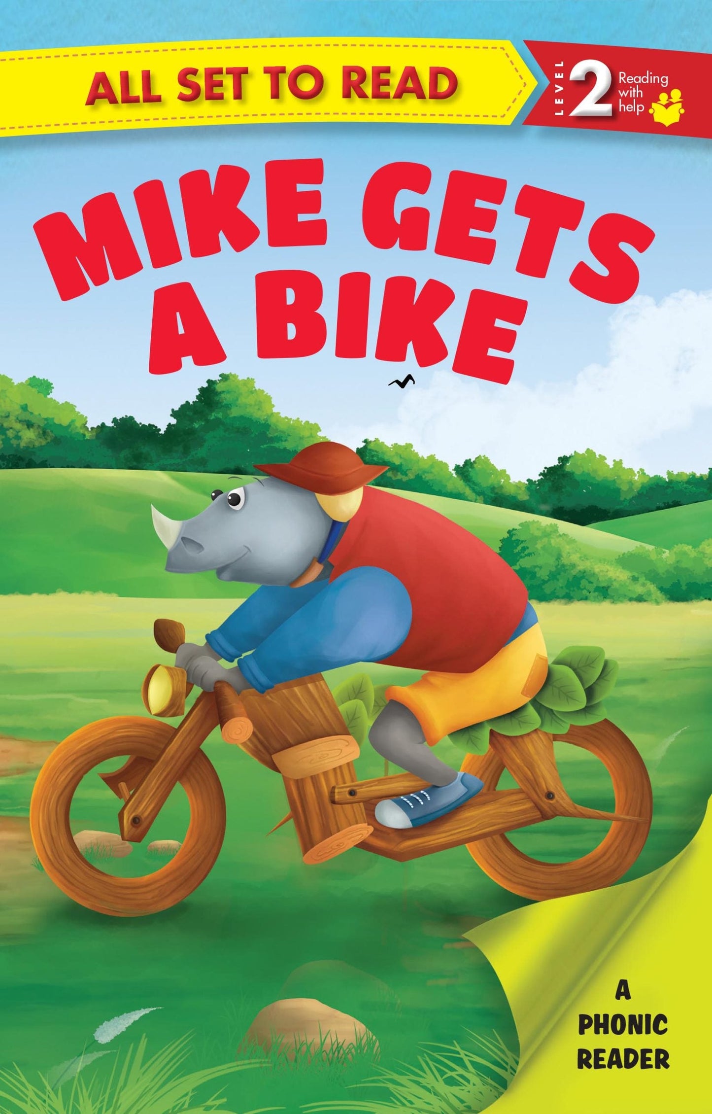 All set to Read A Phonics Reader Mike Gets a Bike - Om Books - Swadesiicart