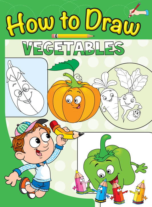 How to Draw Vegetables - Om Books - Swadesiicart