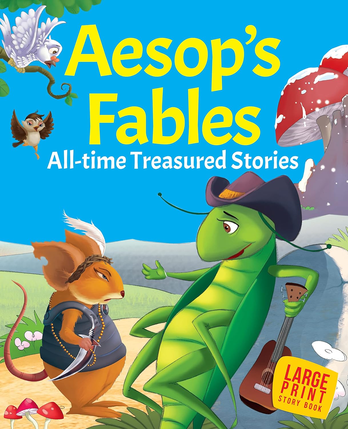 Aesop's Fables all time Treasured Stories : Large Print (Paperback) - Om Books - Swadesiicart