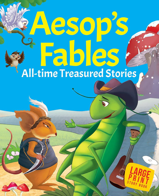 Aesop's Fables all time Treasured Stories : Large Print (Paperback) - Om Books - Swadesiicart