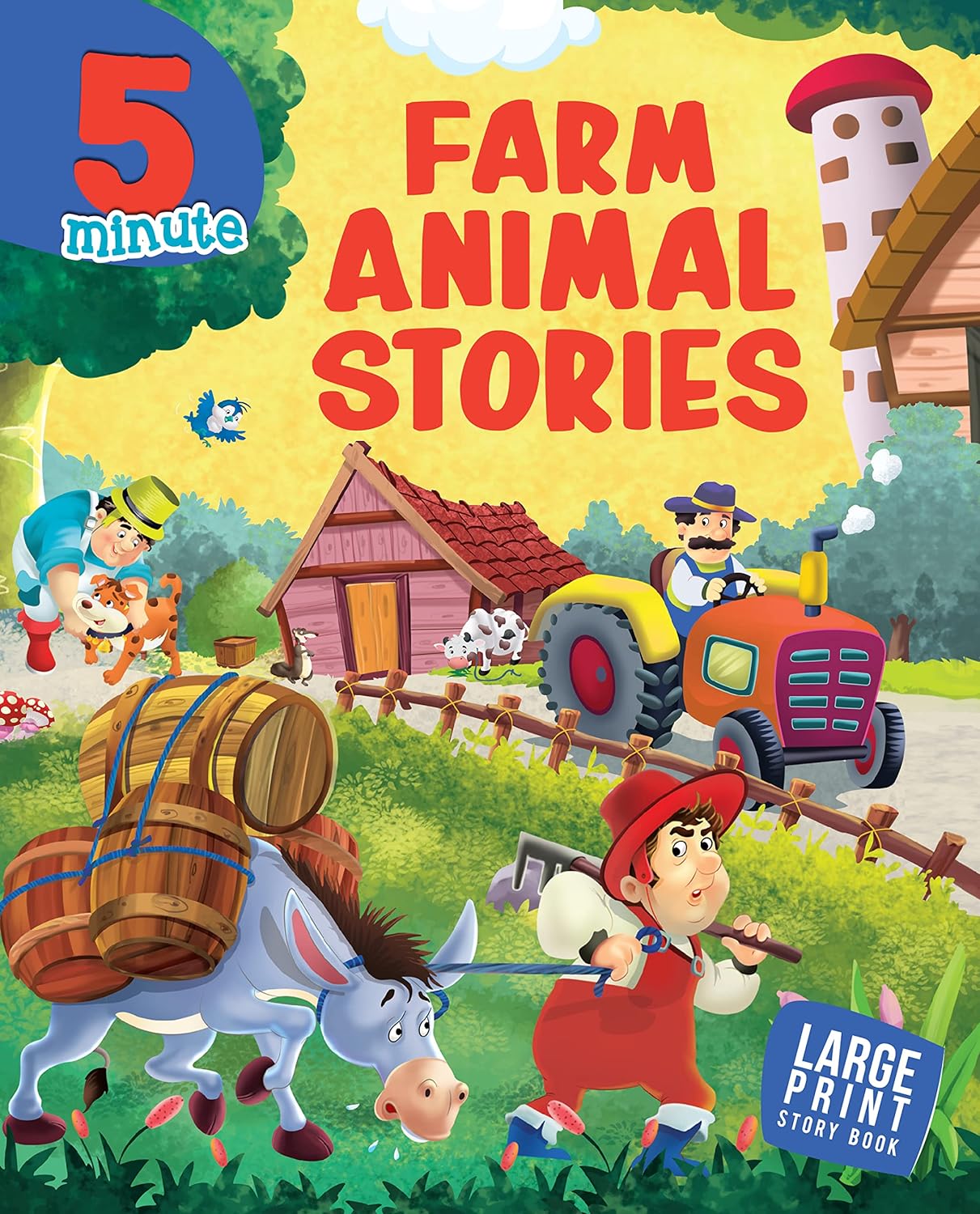 5 Minute Farm Animals : Large Print - Om Books - Swadesiicart