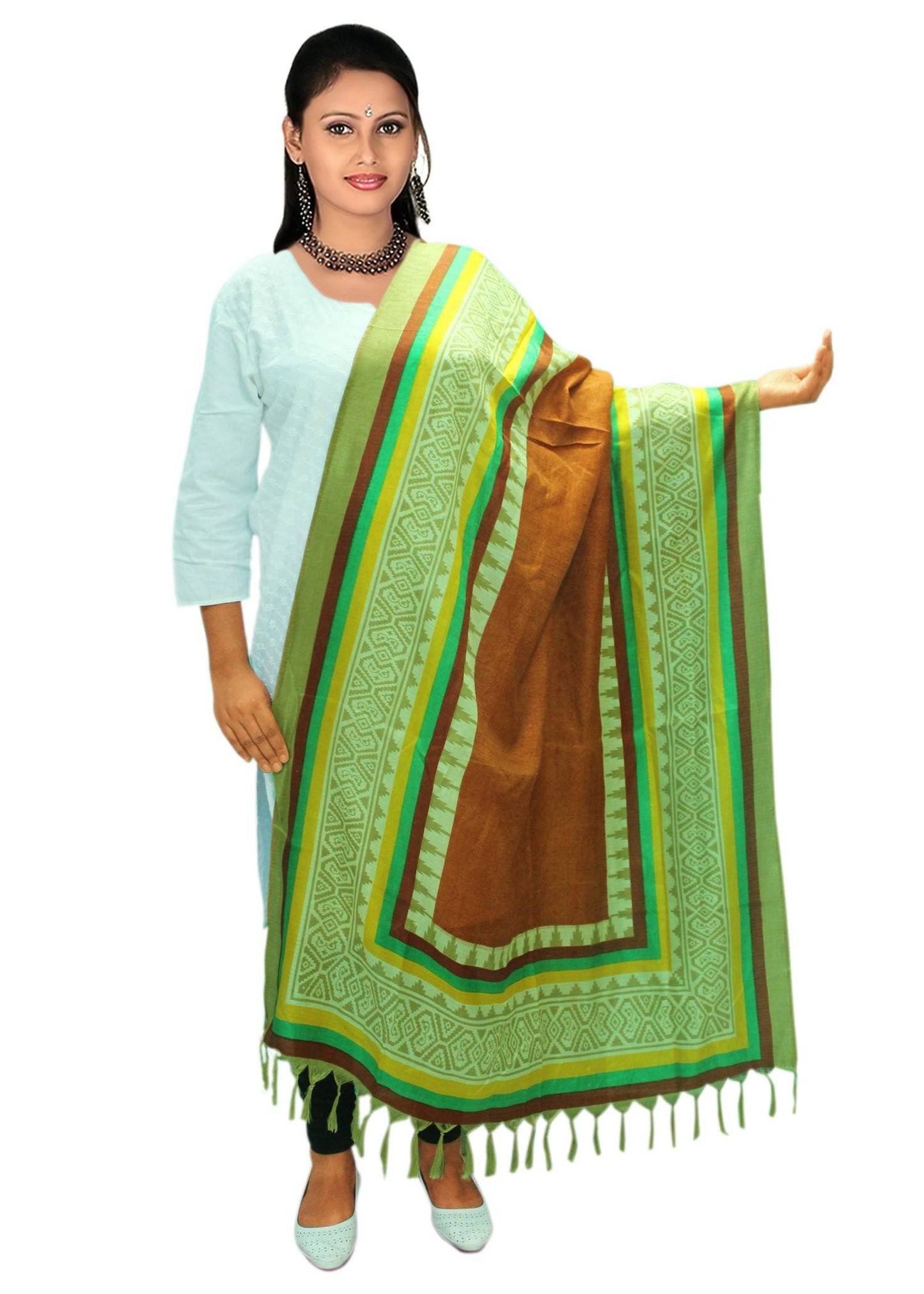 Vamika Latest Model Multi-Colour Printed Bhagalpuri Silk Dupatta | Swadesiicart