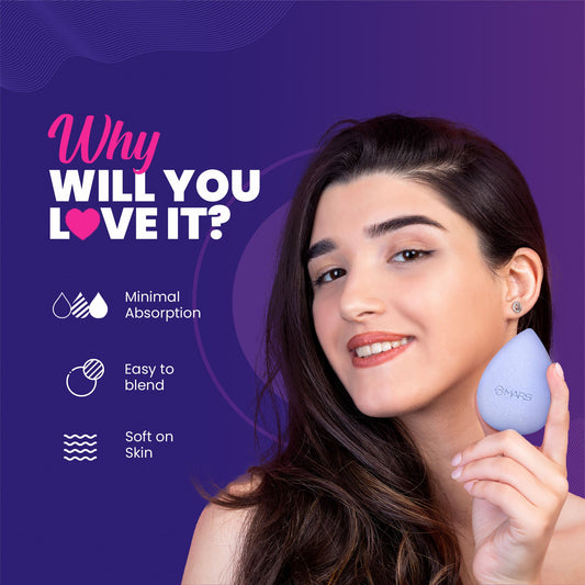 MARS Cosmetics Microfibre Velvet Beauty Blender - Swadesiicart