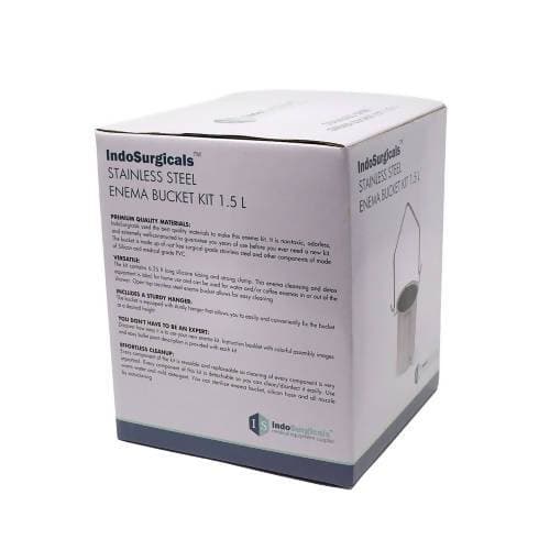 Indo Surgicals Stainless Steel Enema Bucket Kit - Swadesiicart
