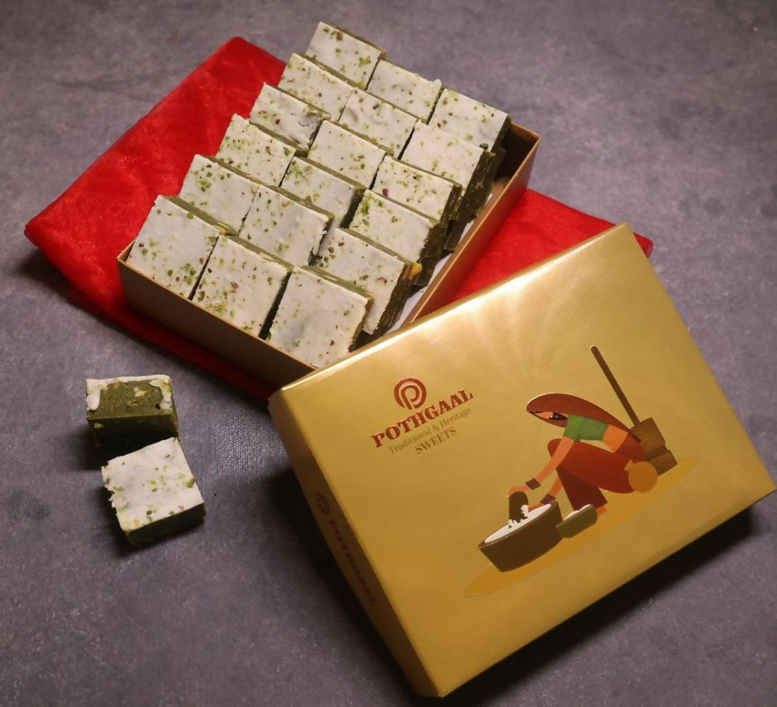 Pothgaal Sweets Pista Fruit Burfi | Swadesiicart