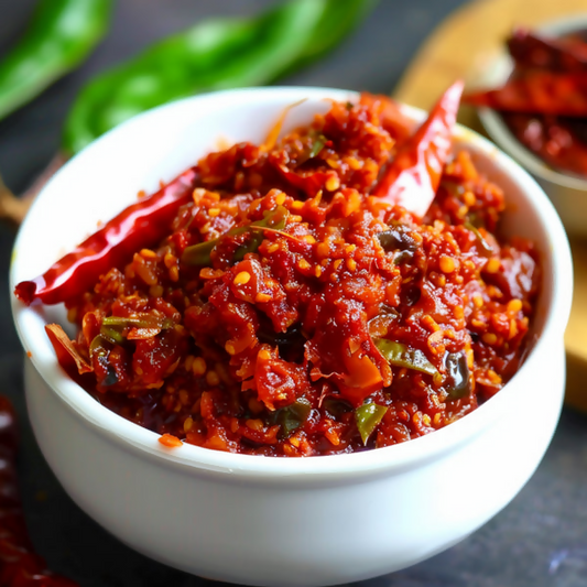 Gummadi Foods Pandu Mirchi Pickle - Swadesiicart