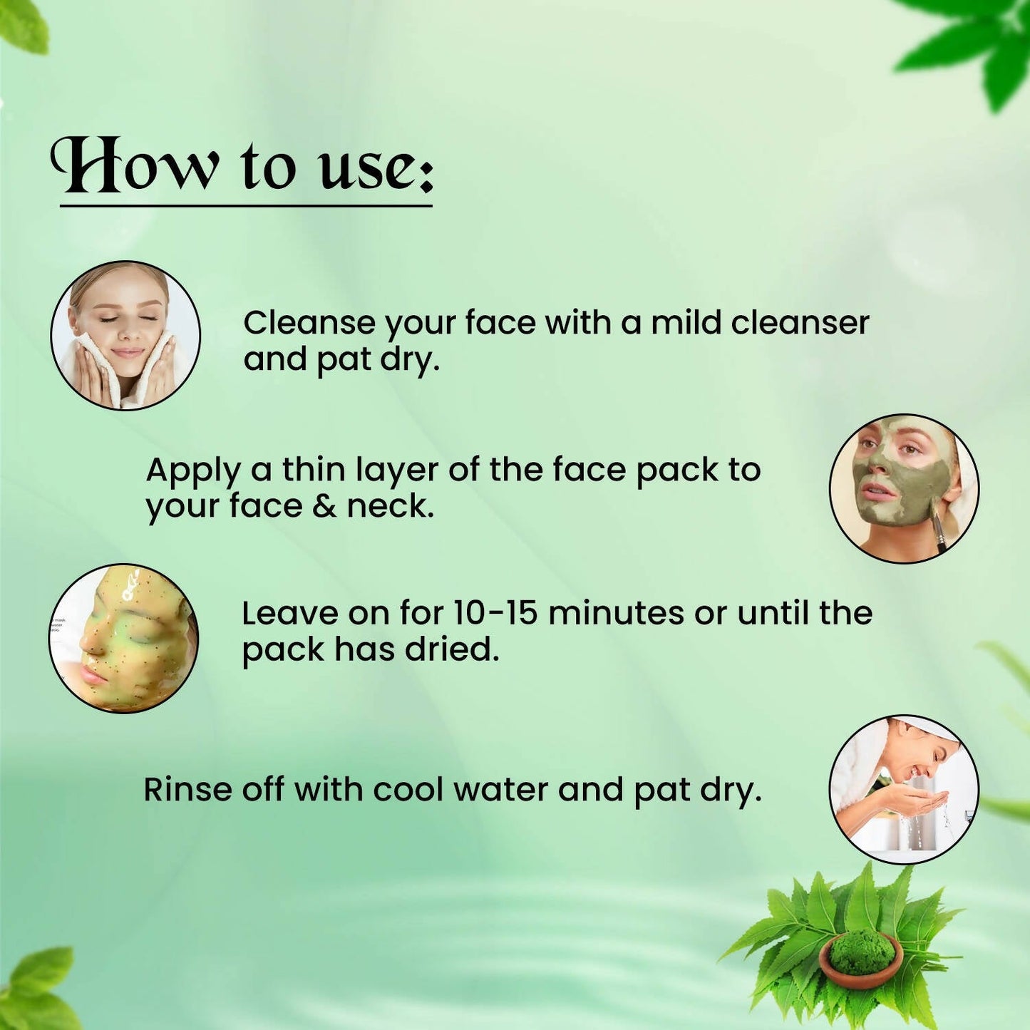 NutriGlow Neem & Tulsi Face Pack - Swadesiicart