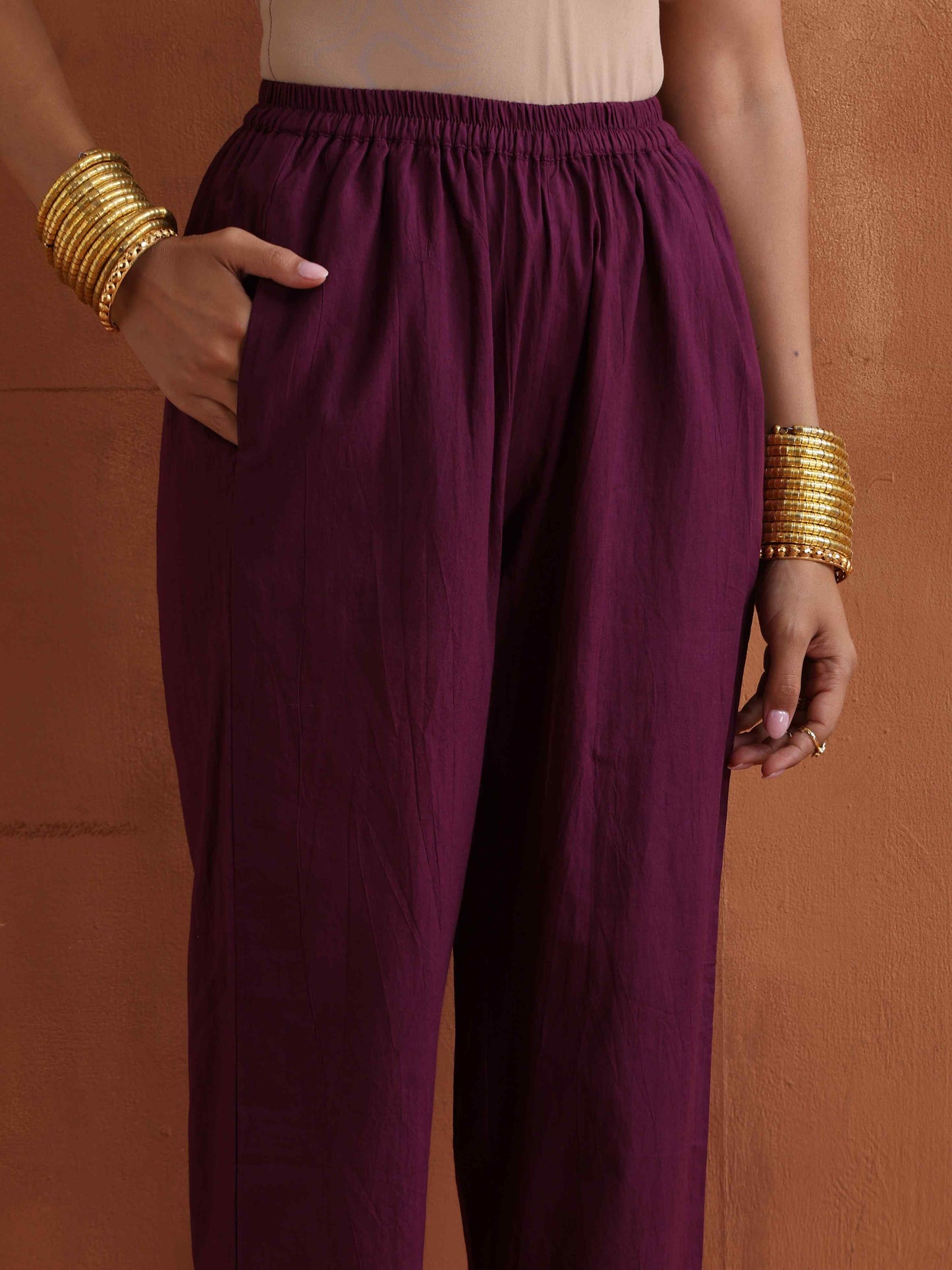 trueBrowns Pink Metallic Flared Anarkali Kurta Set | Swadesiicart